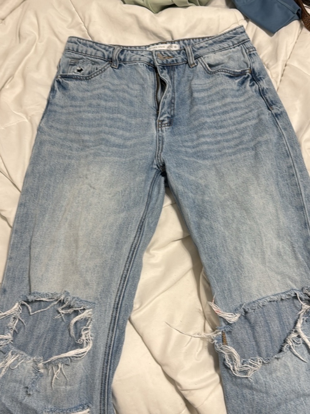 Altar'd State Light Blue Distressed Boyfriend Jeans